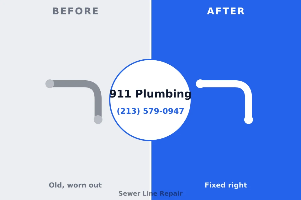 Before and after: plumbing company Egan, LA